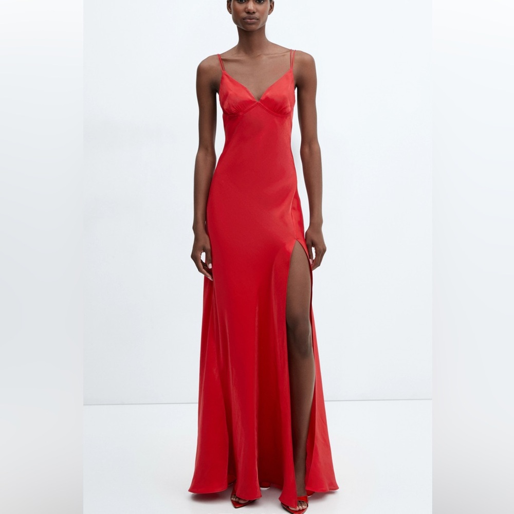Elegant Red Slip Dress - Picture 2 of 4